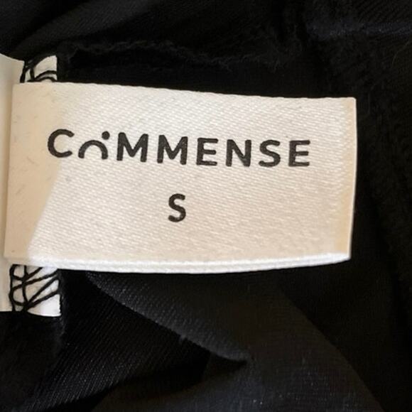 Commense Black Halter Tie Adjustable Square Neck Thong Bodysuit Top Size S - Picture 3 of 4